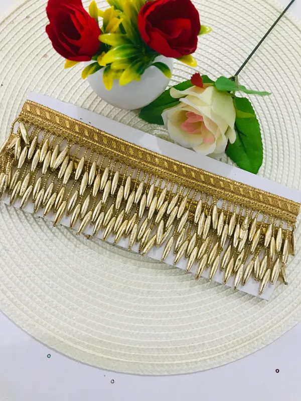 Premdas_Lace_Pearl_Lace_with_Shimmering_Gold_Finish_Zari_Border_Lace_Perfect_for_for_Saree,_Blouse,_Dupatta,_Lehenga,_Sewing,_Designing_Crafts_and_Home_Decor_(1_Meter)