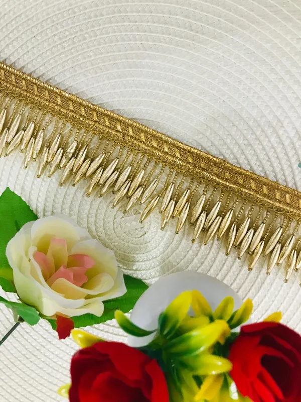 Premdas_Lace_Pearl_Lace_with_Shimmering_Gold_Finish_Zari_Border_Lace_Perfect_for_for_Saree,_Blouse,_Dupatta,_Lehenga,_Sewing,_Designing_Crafts_and_Home_Decor_(1_Meter)