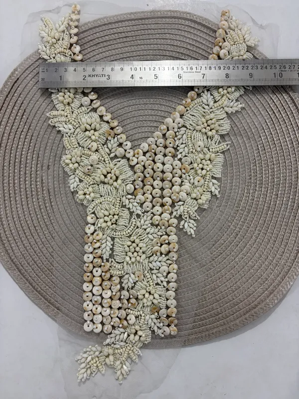 Premdas_Lace_Sew_able_Soft_Fabric_Patch_Neckline_Collar_For_sewed_on_women's_dresses_gowns_salwar_kameez_salwar_suits_Kurtis_tops_&_tunics_blouses_Afghan_dresses_Western_Neck