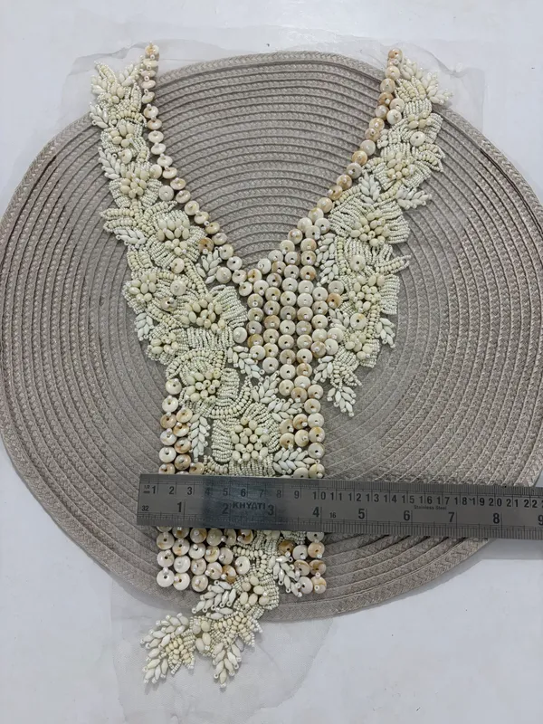 Premdas_Lace_Sew_able_Soft_Fabric_Patch_Neckline_Collar_For_sewed_on_women's_dresses_gowns_salwar_kameez_salwar_suits_Kurtis_tops_&_tunics_blouses_Afghan_dresses_Western_Neck