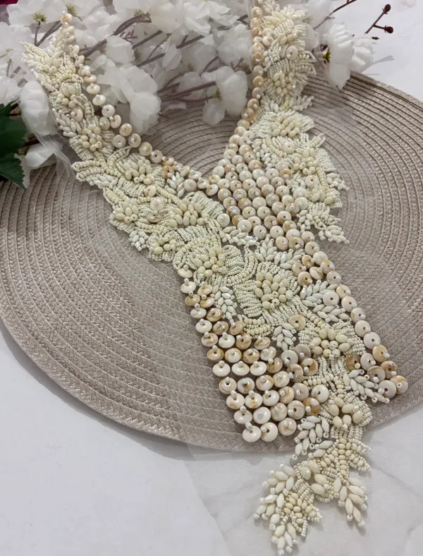 Premdas_Lace_Sew_able_Soft_Fabric_Patch_Neckline_Collar_For_sewed_on_women's_dresses_gowns_salwar_kameez_salwar_suits_Kurtis_tops_&_tunics_blouses_Afghan_dresses_Western_Neck