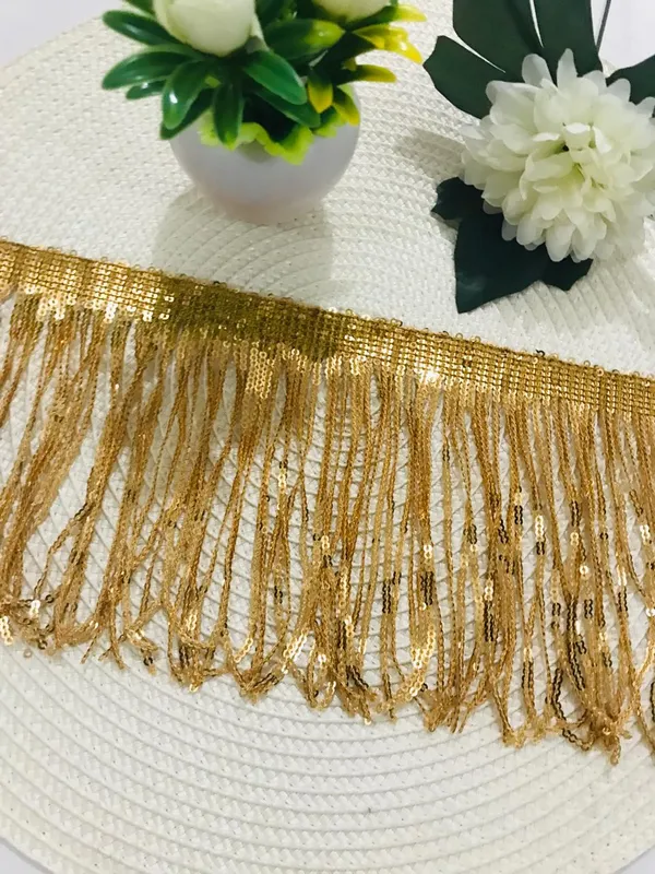 Premdas_Lace_Shiny_Gold_Zari_Border_Lace_for_Sewing,_Embroidery,_Edging,_Saree_Border,_Blouse,_Dupatta_Border,_Lehenga,_Kurti_etc_3__Meters_6inch_size