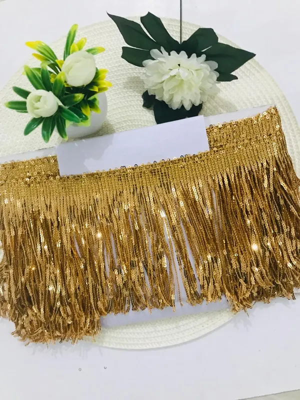 Premdas_Lace_Shiny_Gold_Zari_Border_Lace_for_Sewing,_Embroidery,_Edging,_Saree_Border,_Blouse,_Dupatta_Border,_Lehenga,_Kurti_etc_3__Meters_6inch_size