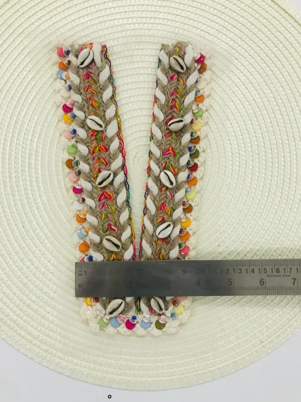 Premdas_Lace__Embroidery_Premium_V_Neck_patch_for_Kurti_Sewing_On_Applique_Patches/Decorative_Patches_for_Clothes,_Jackets,_Jean's,_Blouse,_Saree,_Dress_Decoration_Necklace_Sewing_round_Patch_Decal_Neckline_Badge_Handmade_DIY_Decorative_Fabric_Packig_1_pieces