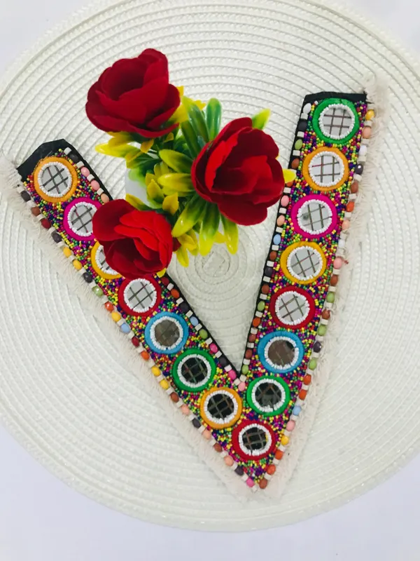 Premdas_Lace__Embroidery_Premium_V_Neck_patch_for_Kurti_Sewing_On_Applique_for_Clothes,_Jackets,_Jean's,_Blouse,_Saree,_Dress_Decoration_Sewing_Decal_Badge_Handmade_DIY_Fabric