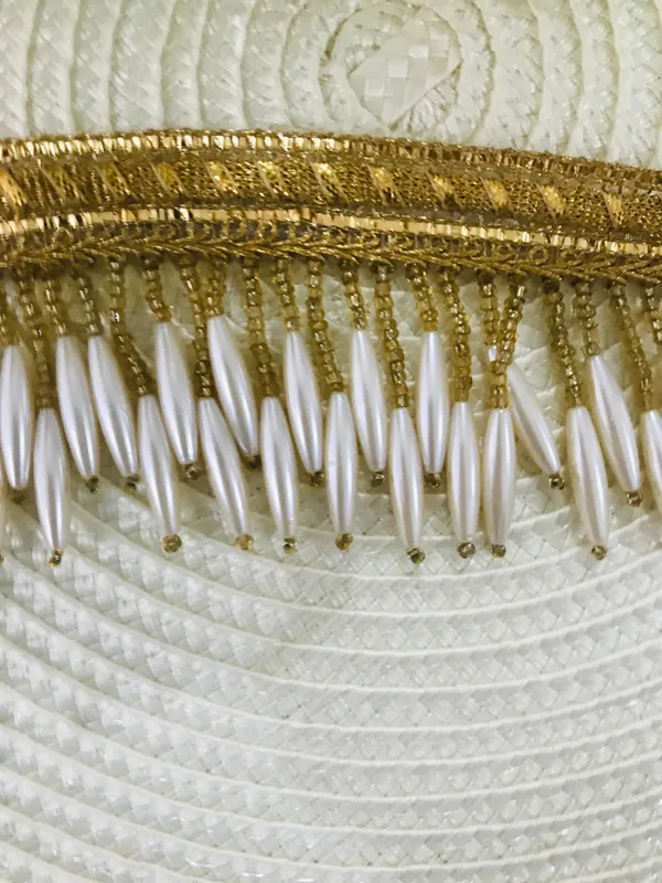 Premdas_Lace__Pearl_Lace_with_Shimmering_Gold_Finish_Zari_Border_Lace_Perfect_for_for_Saree,_Blouse,_Dupatta,_Lehenga,_Sewing,_Designing_Crafts_and_Home_Decor_(1_Meter)