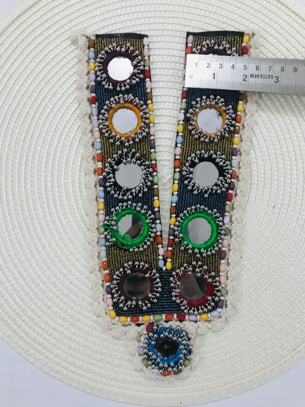 Premdas__Lace_Embroidery_Premium_V_Neck_patch_for_Kurti_Sewing_On_Applique_Patches/Decorative_Patches_for_Clothes,_Jackets,_Jean's,_Blouse,_Saree,_Dress_Decoration_Necklace_Sewing_round_Patch_Decal_Neckline_Badge_Handmade_DIY_Decorative_Fabric