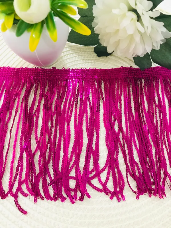Premdas_lace_Colorful_Sequin_Tassel_Lace_Trim_Ribbon_Fringe_DIY_Handmade_Dance_Performance_Clothing_Decoration_Accessorie_(3miter)_Length_-_6_Inch