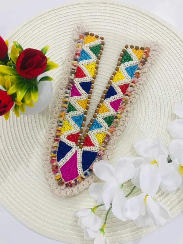 Premds_Lace__Embroidery_Premium_V_Neck_patch_for_Kurti_Sewing_On_Applique_Patches/Decorative_Patches_for_Clothes,_Jackets,_Jean's,_Blouse,_Saree,_Dress_Decoration_Necklace_Sewing_round_Patch_Decal_Neckline_Badge_Handmade_DIY_Decorative_Fabric_Packig_1_pieces