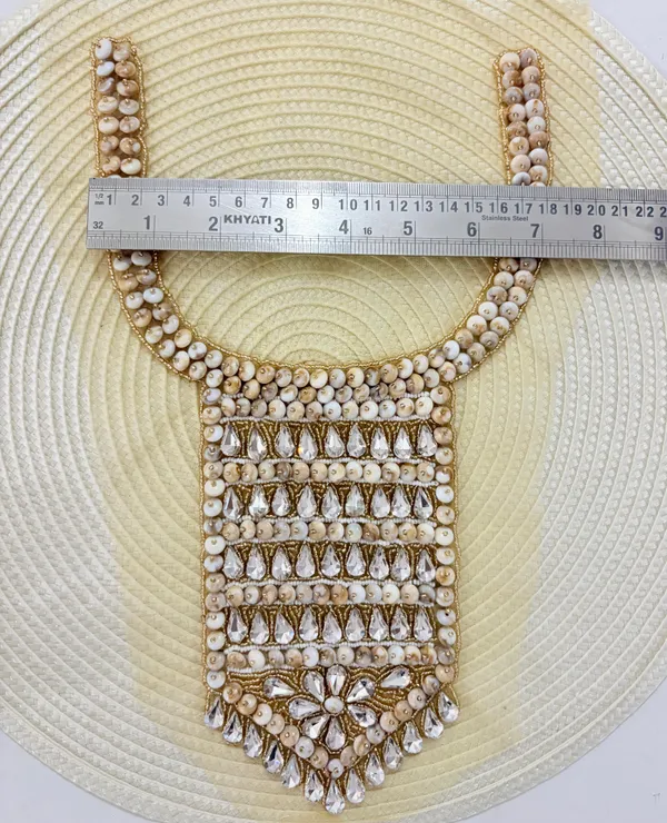 Premdas_Lace_Sew_able_Soft_Fabric_Patch_Neckline_Collar_For_sewed_on_women's_dresses_gowns_salwar_kameez_salwar_suits_Kurtis_tops_&_tunics_blouses_Afghan_dresses_Western_Neck