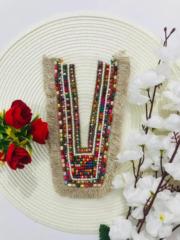 Premdas_Lace__Embroidery_Premium_V_Neck_patch_for_Kurti_Sewing_On_Applique_Patches/Decorative_Patches_for_Clothes,_Jackets,_Jean's,_Blouse,_Saree,_Dress_Decoration_Necklace_Sewing_round_Patch_Decal_Neckline_Badge_Handmade_DIY_Decorative_Fabric_Packig_1_pieces