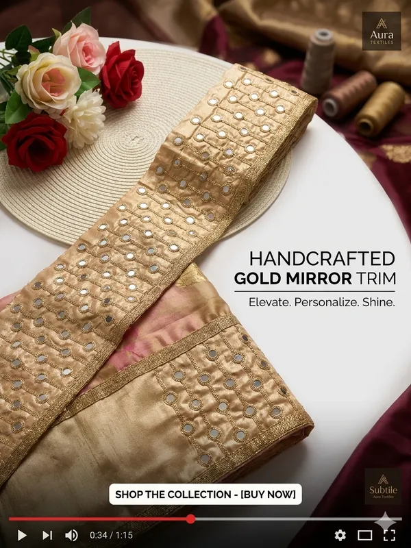 Lace_Border_with_Daimond_Mirror_Work_jari_Embroidery_Work,dori_lace,lace_Border,Blouse_lace,Saree_Border,Dupatta,lahenga,_Art_Craft_9_Meter_Gold_Colour