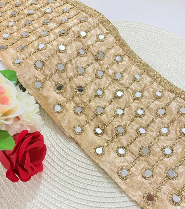 Lace_Border_with_Daimond_Mirror_Work_jari_Embroidery_Work,dori_lace,lace_Border,Blouse_lace,Saree_Border,Dupatta,lahenga,_Art_Craft_9_Meter_Gold_Colour