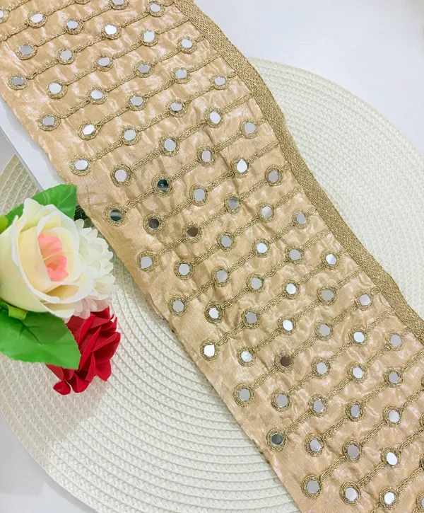 Lace_Border_with_Daimond_Mirror_Work_jari_Embroidery_Work,dori_lace,lace_Border,Blouse_lace,Saree_Border,Dupatta,lahenga,_Art_Craft_9_Meter_Gold_Colour