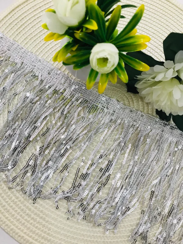 Premdas_Lace_Colorful_Sequin_Tassel_Lace_Trim_Ribbon_Fringe_DIY_Handmade_Dance_Performance_Clothing_Decoration_Accessorie_(3miter)_Length_-_6_Inch