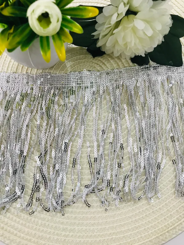 Premdas_Lace_Colorful_Sequin_Tassel_Lace_Trim_Ribbon_Fringe_DIY_Handmade_Dance_Performance_Clothing_Decoration_Accessorie_(3miter)_Length_-_6_Inch