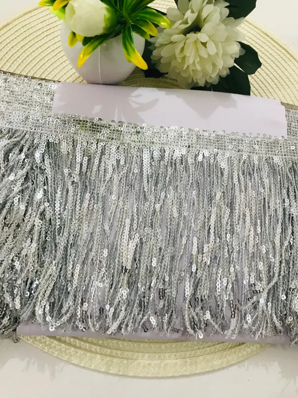 Premdas_Lace_Colorful_Sequin_Tassel_Lace_Trim_Ribbon_Fringe_DIY_Handmade_Dance_Performance_Clothing_Decoration_Accessorie_(3miter)_Length_-_6_Inch