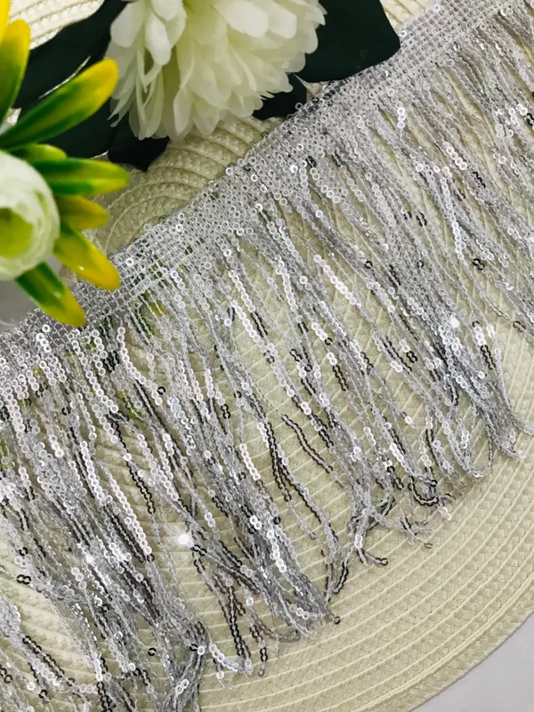 Premdas_Lace_Colorful_Sequin_Tassel_Lace_Trim_Ribbon_Fringe_DIY_Handmade_Dance_Performance_Clothing_Decoration_Accessorie_(3miter)_Length_-_6_Inch
