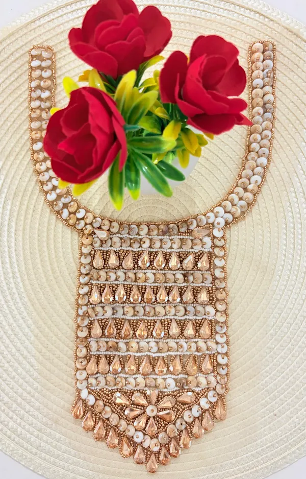 Premdas_Lace__Sew_able_Soft_Fabric_Patch_Neckline_Collar_For_sewed_on_women's_dresses_gowns_salwar_kameez_salwar_suits_Kurtis_tops_&_tunics_blouses_Afghan_dresses_Western_Neck