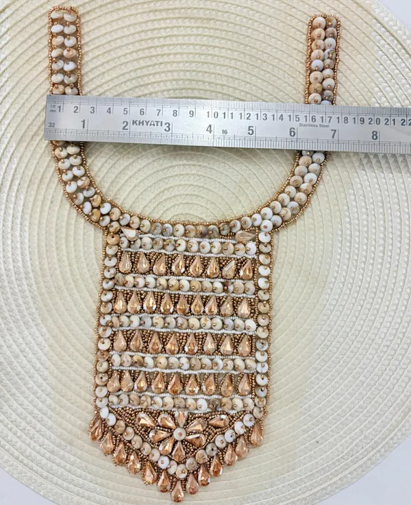 Premdas_Lace__Sew_able_Soft_Fabric_Patch_Neckline_Collar_For_sewed_on_women's_dresses_gowns_salwar_kameez_salwar_suits_Kurtis_tops_&_tunics_blouses_Afghan_dresses_Western_Neck