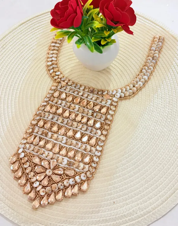 Premdas_Lace__Sew_able_Soft_Fabric_Patch_Neckline_Collar_For_sewed_on_women's_dresses_gowns_salwar_kameez_salwar_suits_Kurtis_tops_&_tunics_blouses_Afghan_dresses_Western_Neck