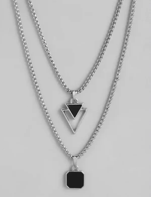 Geometric_Silver_Plated_Stainless_Steel_Pendants_With_Chains_Combo_Set_Of_2