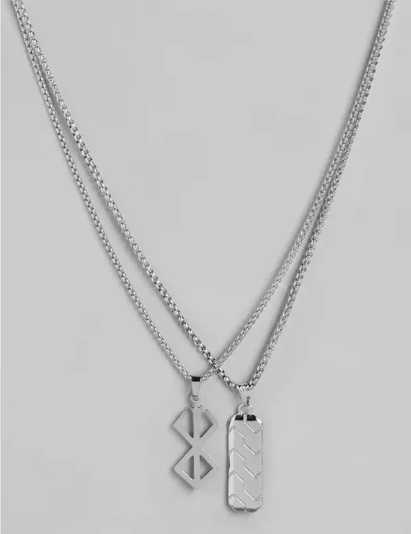 Stylish_Anime_Berserk_And_Eternal_Charm_Silver_Plated_Stainless_Steel_Pendants_With_Chains_Combo_Set_Of_2