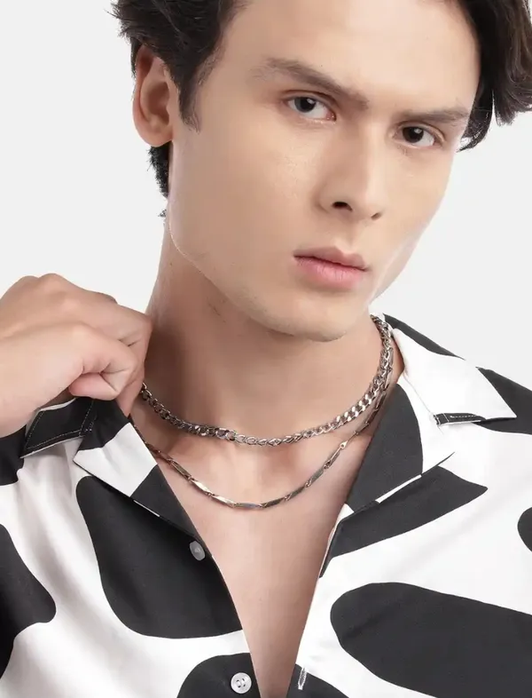 Silver_Finish_Stainless_Steel_Chain_Combo_For_Unisex