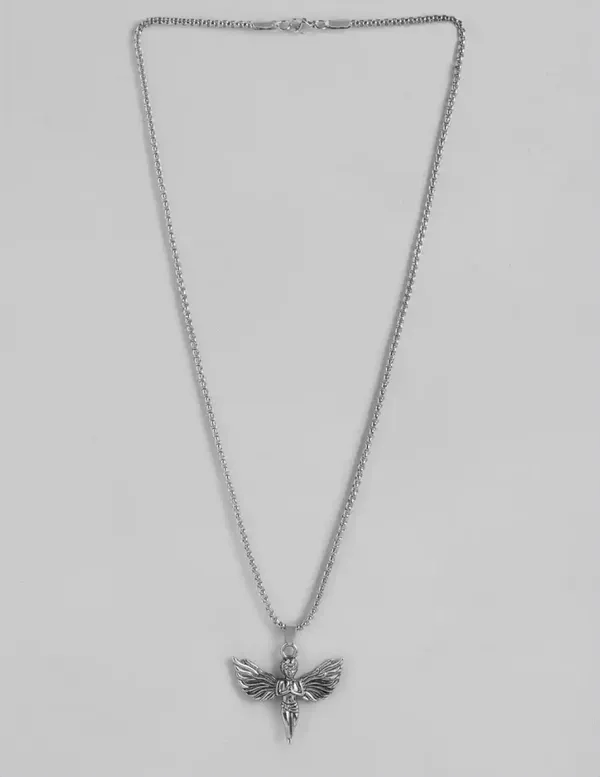 Angel_Shaped_Rhodium_Plated_Pendant_With_Chain