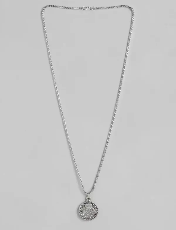 Lord_Shri_Bajrangbali_Coin_Design_And_Jai_Shri_Ram_Naam_Stainless_Steel_Pendants_With_Chains_Combo_Set_Of_2