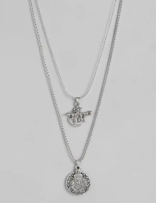 Lord_Shri_Bajrangbali_Coin_Design_And_Jai_Shri_Ram_Naam_Stainless_Steel_Pendants_With_Chains_Combo_Set_Of_2