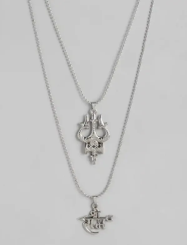 Lord_Shiva_Trishul_With_Damru_And_Jai_Shree_Ram_Naam_Pendants_With_Chains_Combo_Set_Of_2