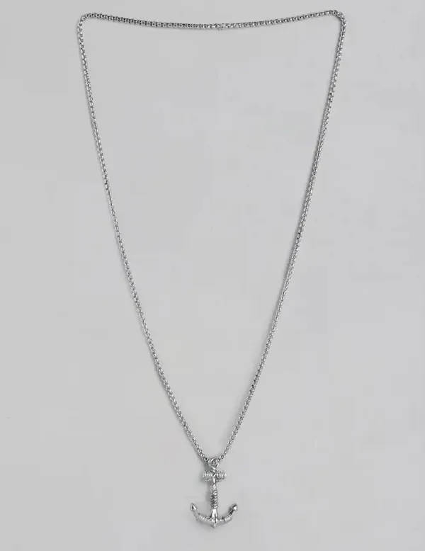 Unisex_Anchor_Stainless_Steel_Pendant_With_Chain