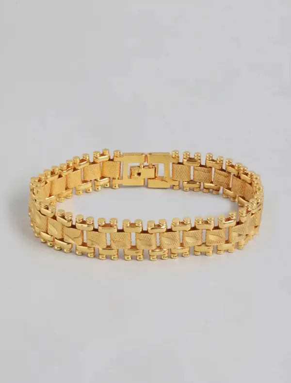 Unisex_Gold_Link_Bracelet_Gold_Plated_Stainless_Steel