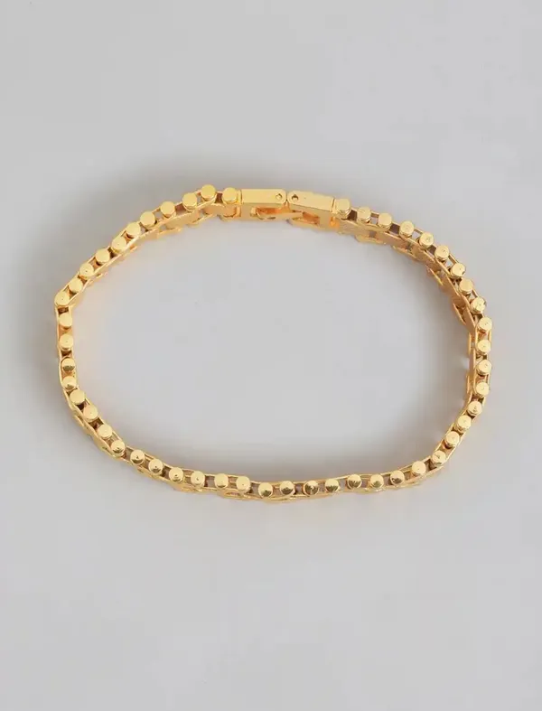 Unisex_Gold_Link_Bracelet_Gold_Plated_Stainless_Steel