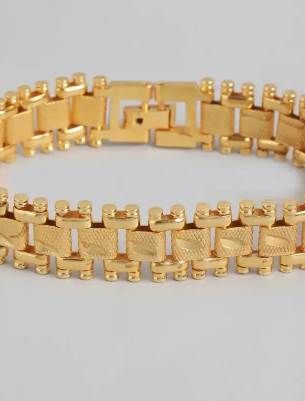 Unisex_Gold_Link_Bracelet_Gold_Plated_Stainless_Steel