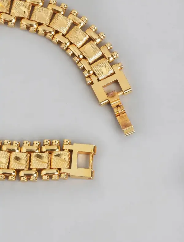 Unisex_Gold_Link_Bracelet_Gold_Plated_Stainless_Steel