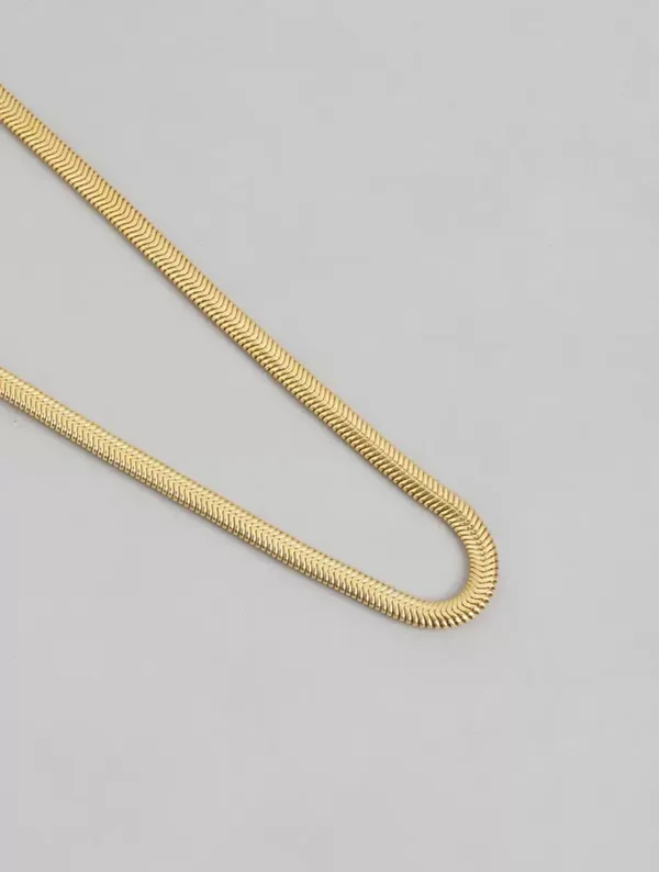 Unisex_Stainless_Steel_Golden_Plated_Snake_Chain