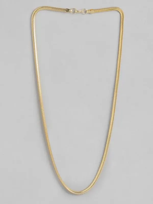 Unisex_Stainless_Steel_Golden_Plated_Snake_Chain