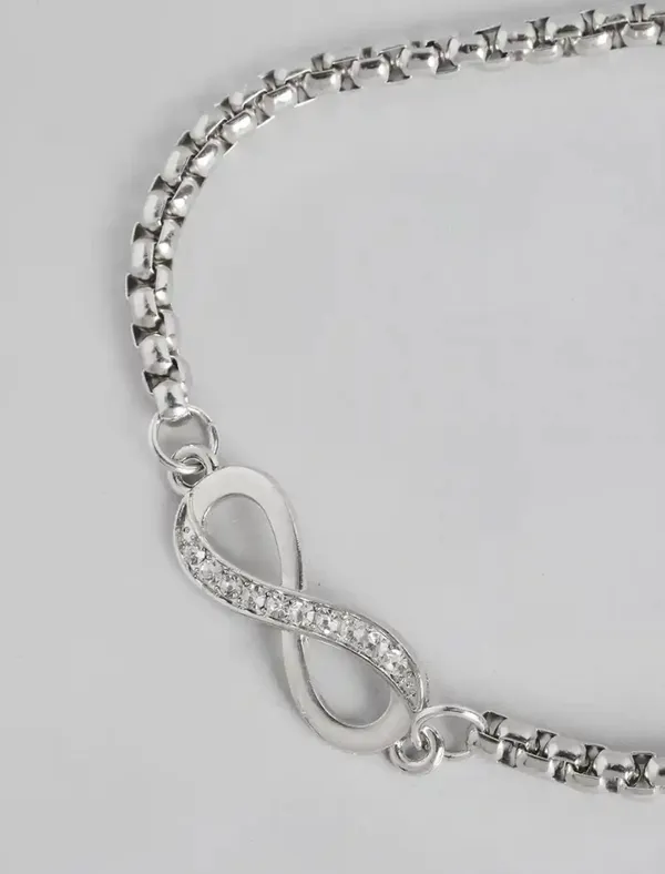 Unisex_Infinity_Bracelet_Silver_Plated_Stainless_Steel