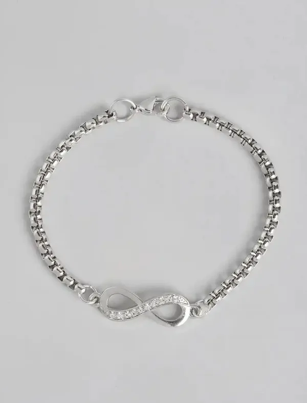 Unisex_Infinity_Bracelet_Silver_Plated_Stainless_Steel