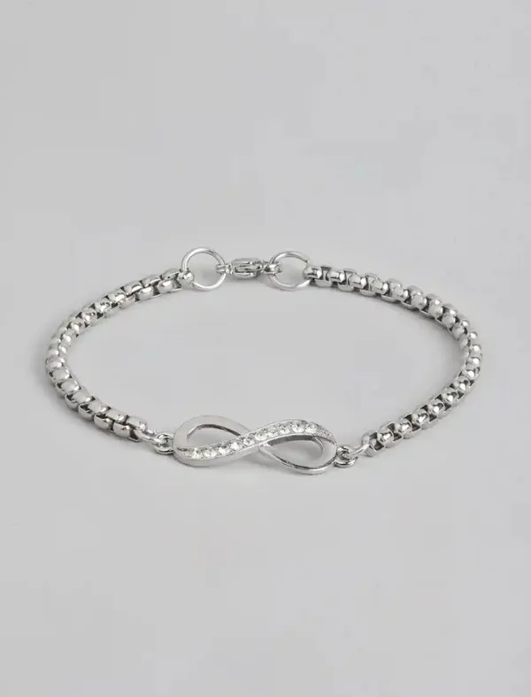 Unisex_Infinity_Bracelet_Silver_Plated_Stainless_Steel