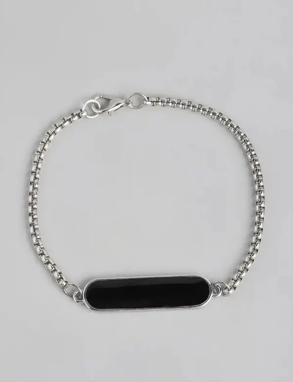 Unisex_Oxidised_Silver_Plated_Stainless_Steel_Link_Bracelet
