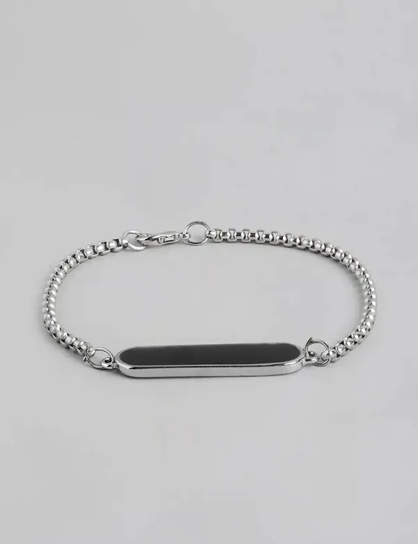Unisex_Oxidised_Silver_Plated_Stainless_Steel_Link_Bracelet