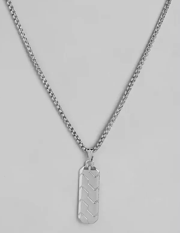 Unisex_Oxidised_Silver_Retro_Pendant_With_Box_Chain