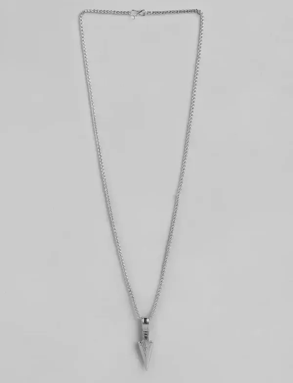Unisex_Arrow_Stainless_Steel_Pendants_Necklace_With_Chains_Set_Of_2