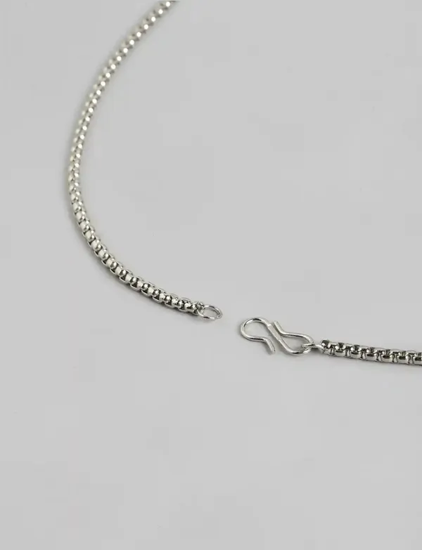 Unisex_Black_Rectangular_And_Silver_Chain_Stainless_Steel_Set_Of_2