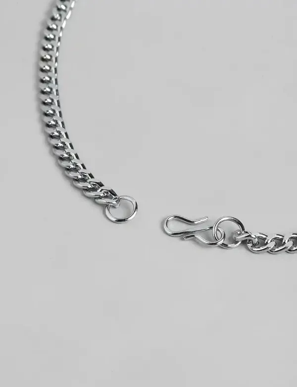 Unisex_Black_Rectangular_And_Silver_Chain_Stainless_Steel_Set_Of_2