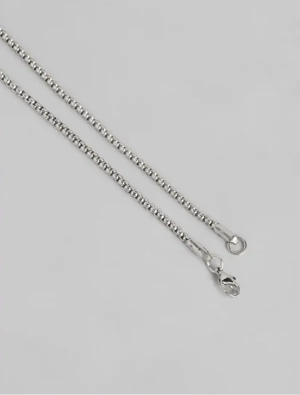 Unisex_Oxidised_Necklace_Silver_Plated_Stainless_Steel_Pendants_With_Chains_Set_Of_2