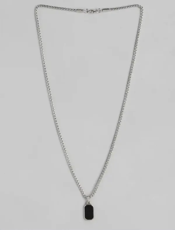 Unisex_Oxidised_Necklace_Silver_Plated_Stainless_Steel_Pendants_With_Chains_Set_Of_2